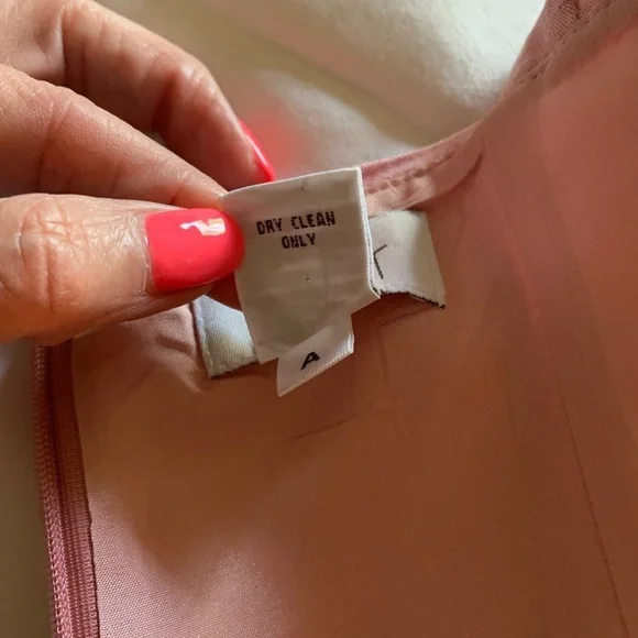 Ann Taylor loft Pink and Yellow Midi Dress bohemian Officecore feminine size 2P - Picture 6 of 6